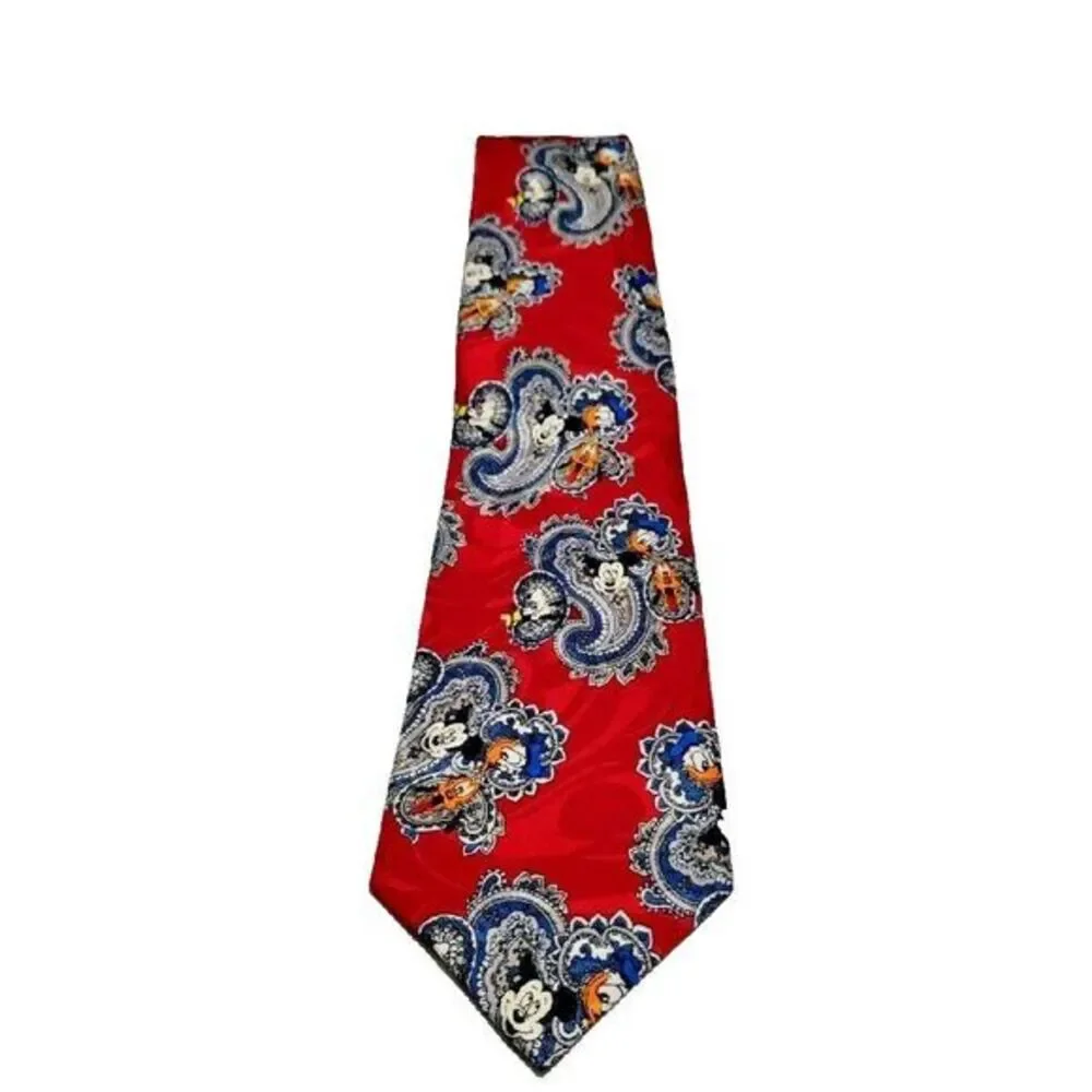 Walt Disney Studios Mickey &‎ Friends Paisley Necktie Nostalgic Art to Wear Tie